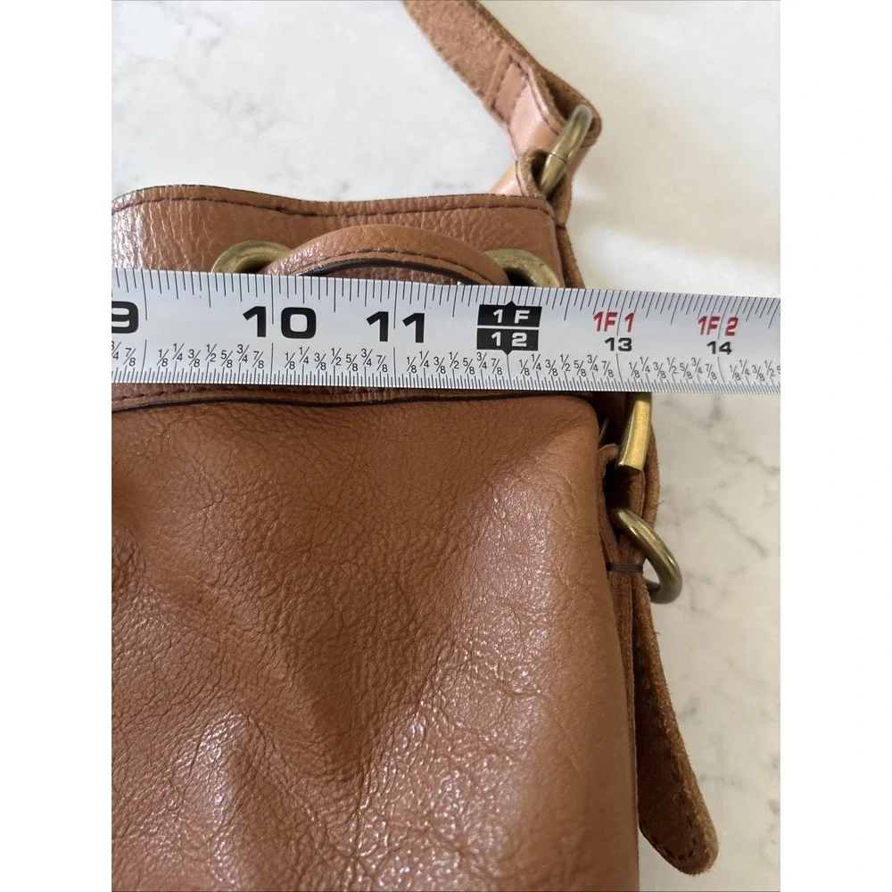 FOSSIL MADDOX BROWN LEATHER BUCKET DRAWSTRING SHOULDER BAG Hobo Vtg Boho Purse - Picture 11 of 11